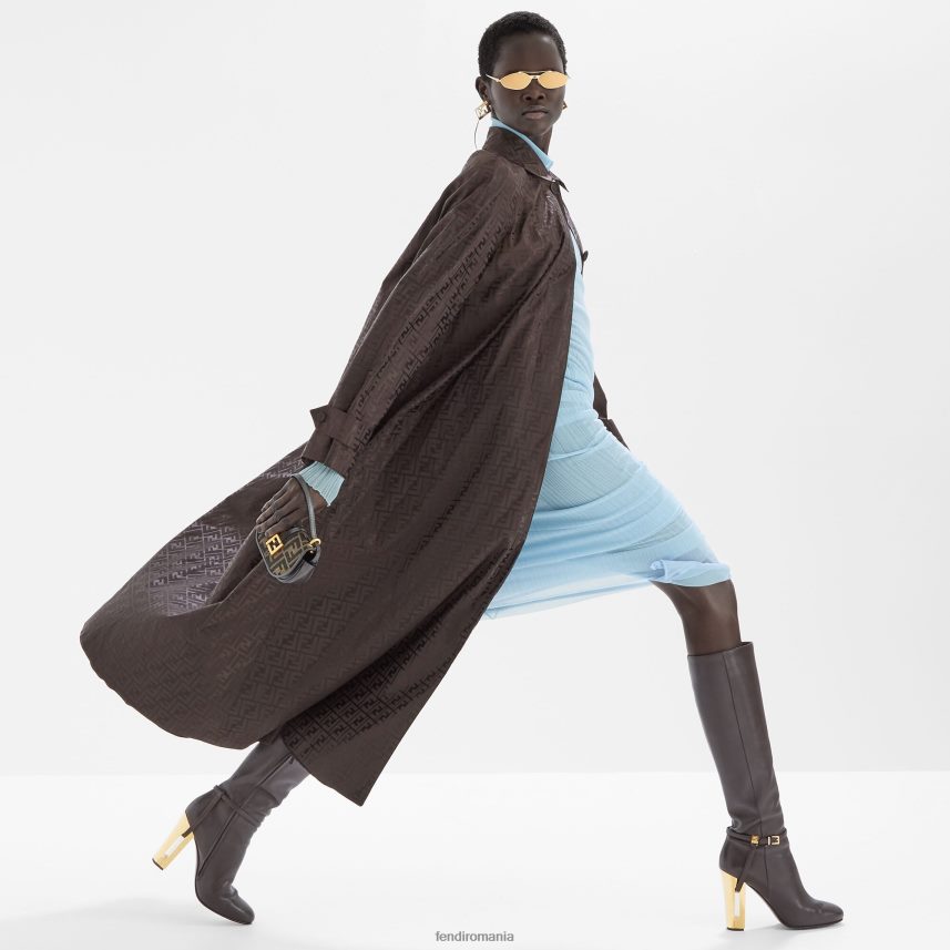 ff trenci din material jacquard maro Fendi femei îmbrăcăminte 86084L945