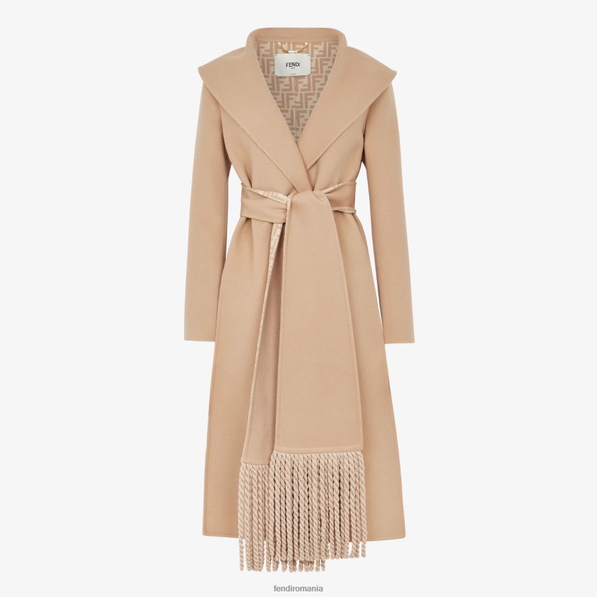 haină de lână bej Fendi femei îmbrăcăminte 86084L1119