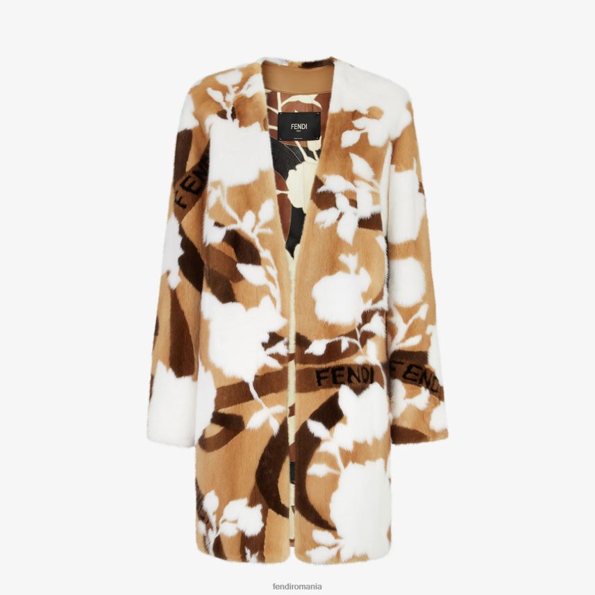 haină de nurcă multicolor Fendi femei îmbrăcăminte 86084L1139