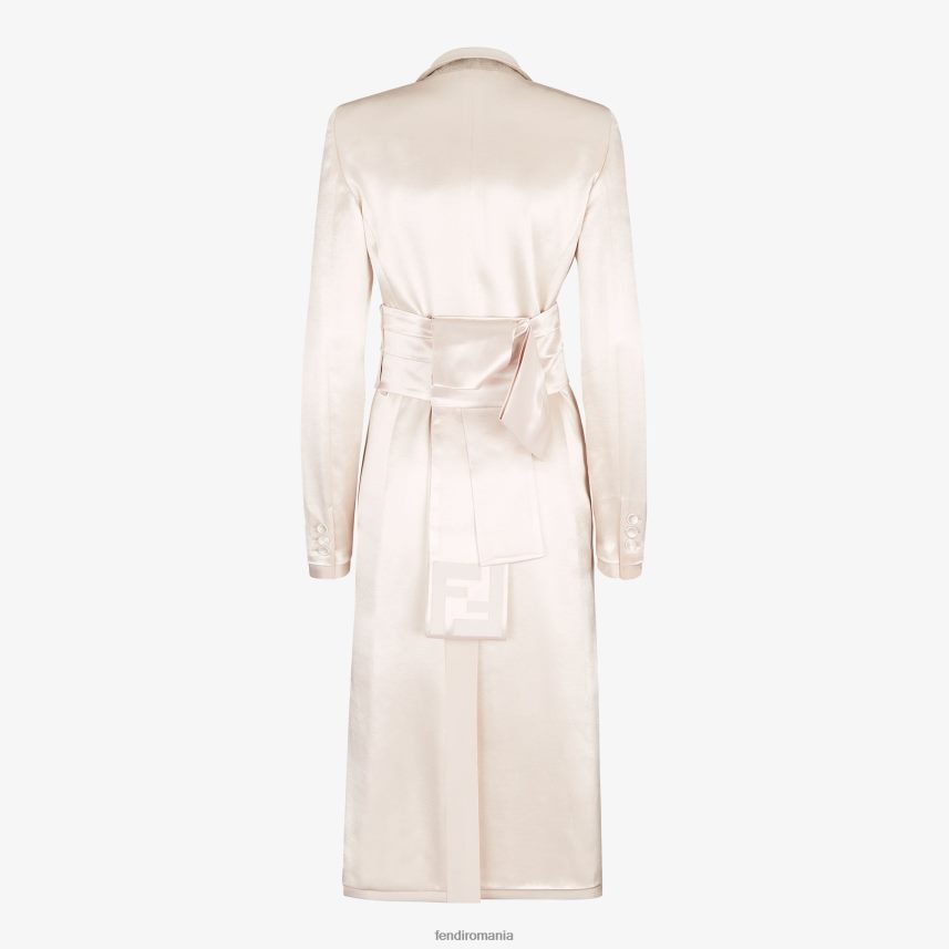pardesiu din gabardină din satin și lână bej Fendi femei îmbrăcăminte 86084L1122