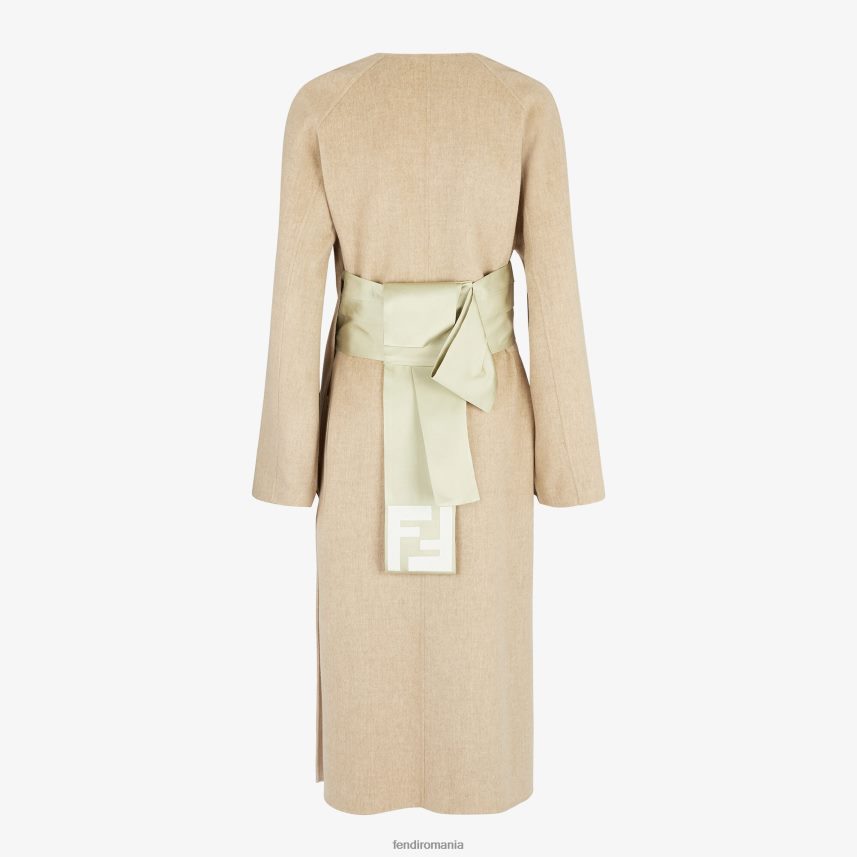 pardesiu din lână pe două fețe bej Fendi femei îmbrăcăminte 86084L1111