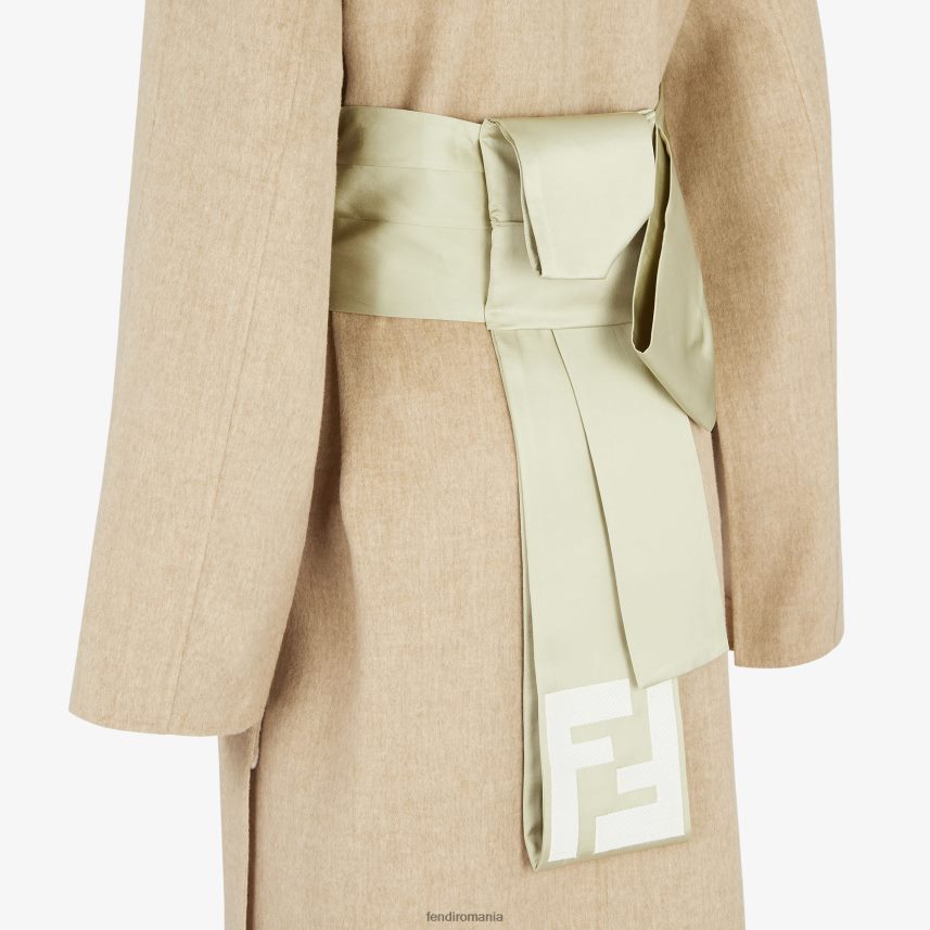 pardesiu din lână pe două fețe bej Fendi femei îmbrăcăminte 86084L1111