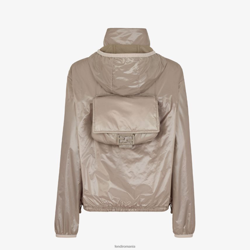 parumb de vânt din nailon bej Fendi femei îmbrăcăminte 86084L1201