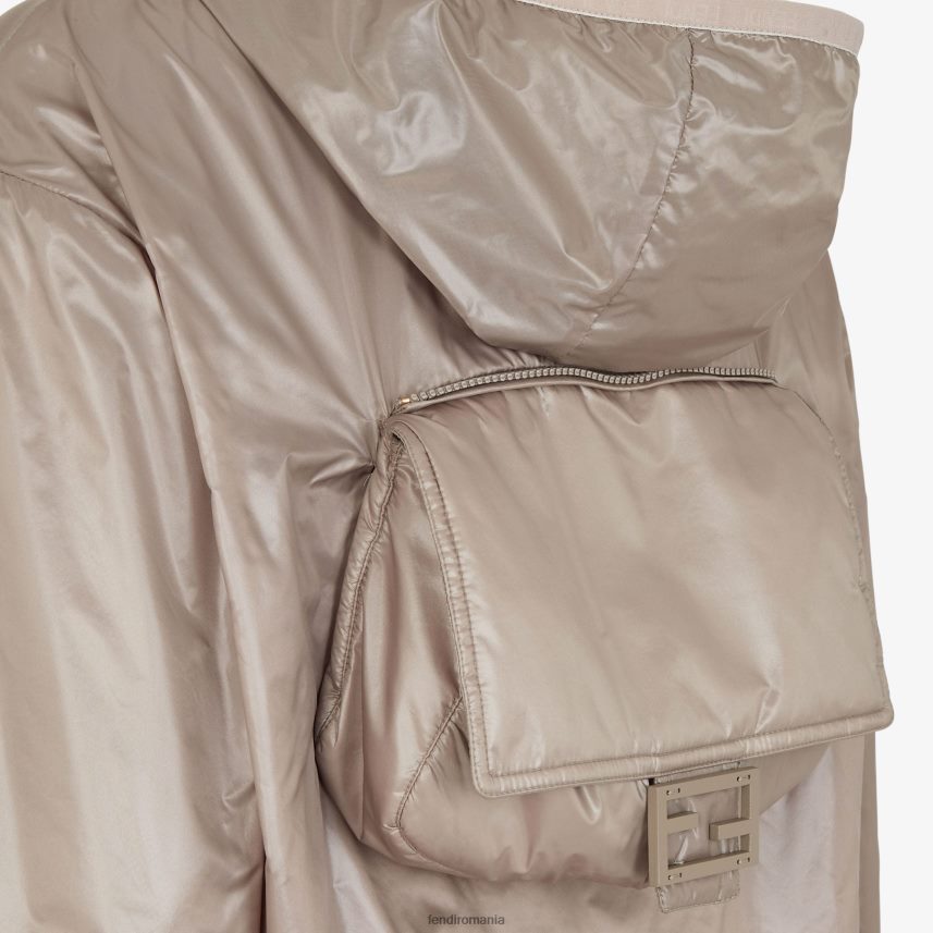 parumb de vânt din nailon bej Fendi femei îmbrăcăminte 86084L1201
