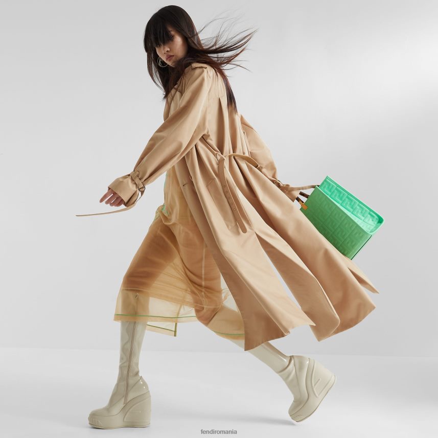 trenci din bumbac tech bej Fendi femei îmbrăcăminte 86084L1104