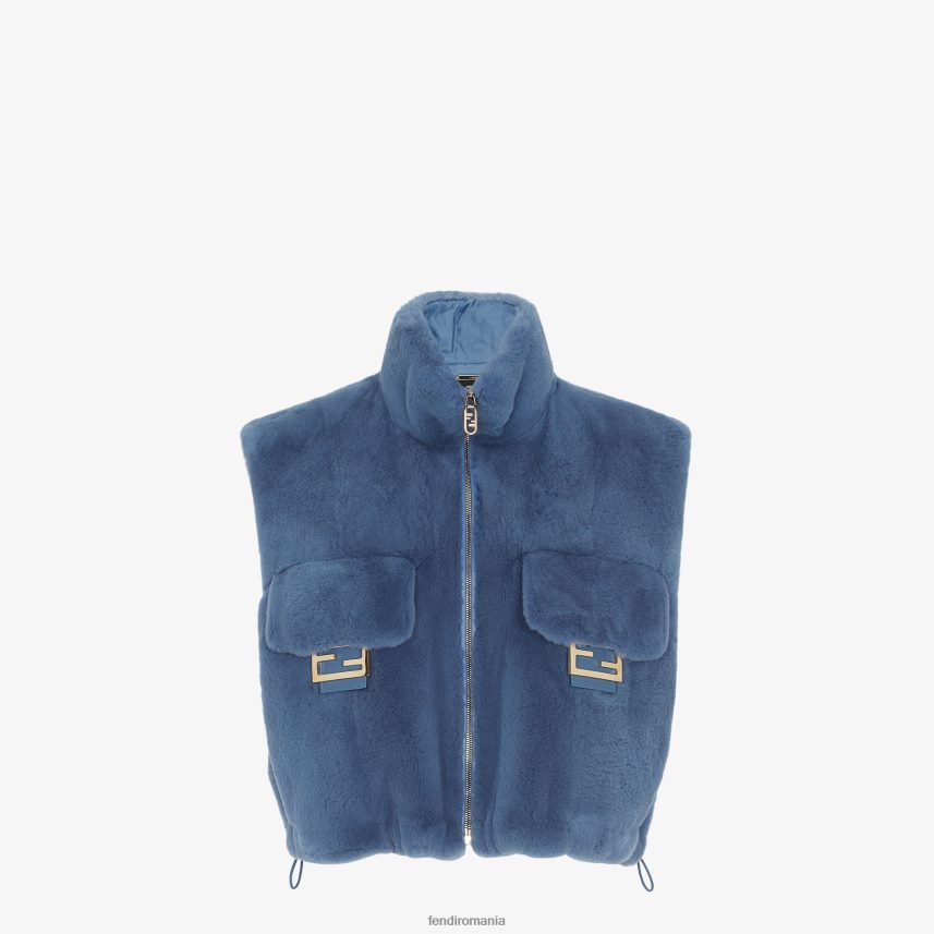 vestă de nurcă albastru Fendi femei îmbrăcăminte 86084L1253