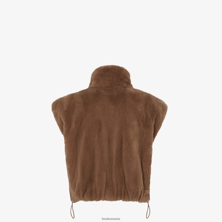 vestă de nurcă maro Fendi femei îmbrăcăminte 86084L1136
