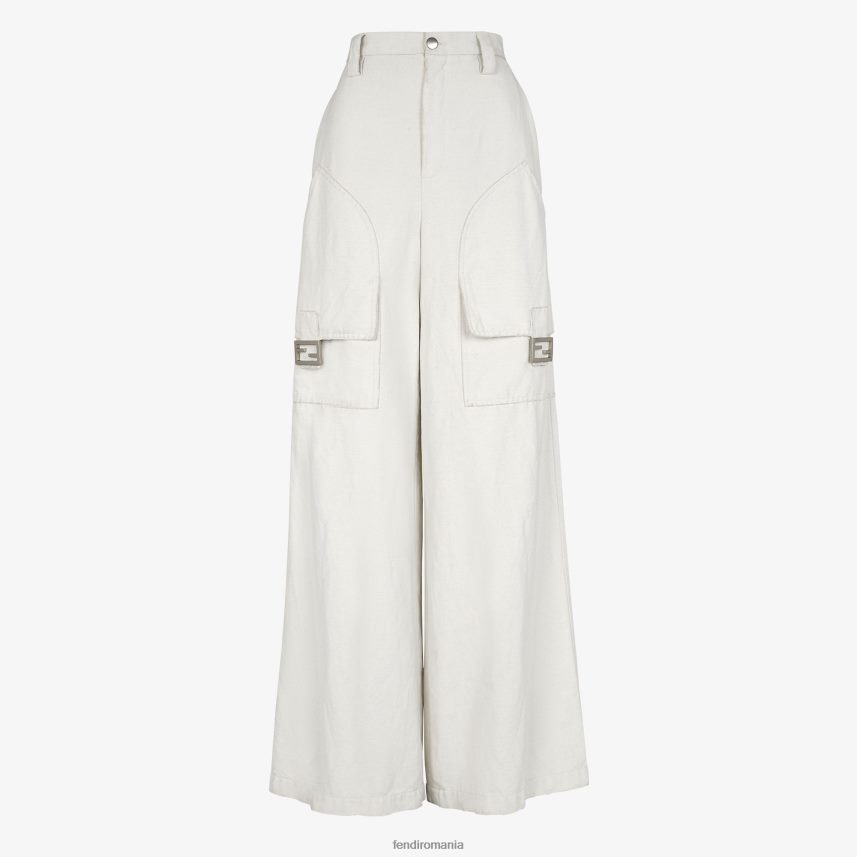 pânză de marc jacobs pantaloni alb Fendi femei îmbrăcăminte 86084L1245