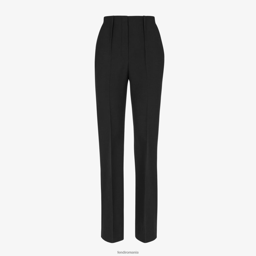 pantaloni de lana grain de poudre negru Fendi femei îmbrăcăminte 86084L1211