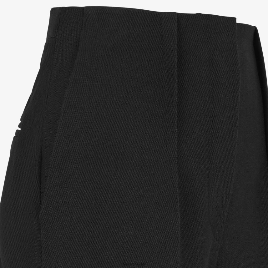 pantaloni de lana grain de poudre negru Fendi femei îmbrăcăminte 86084L1211