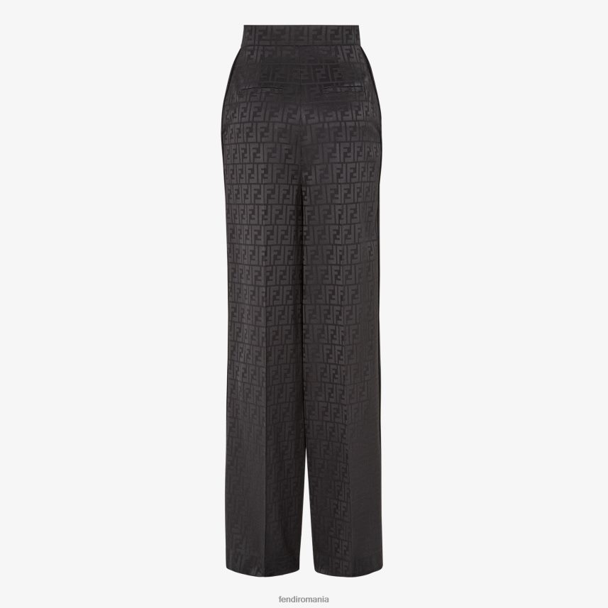pantaloni de mătase negru Fendi femei îmbrăcăminte 86084L996