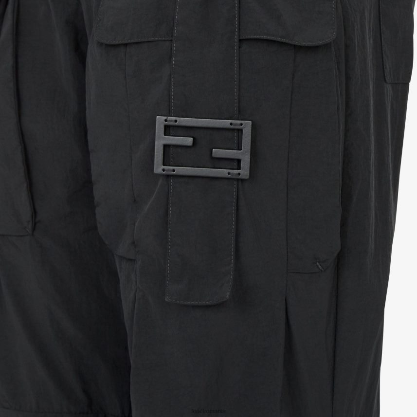 pantaloni de nailon negru Fendi femei îmbrăcăminte 86084L1096