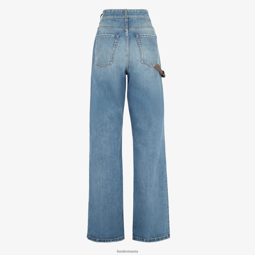 pantaloni din denim albastru Fendi femei îmbrăcăminte 86084L1095