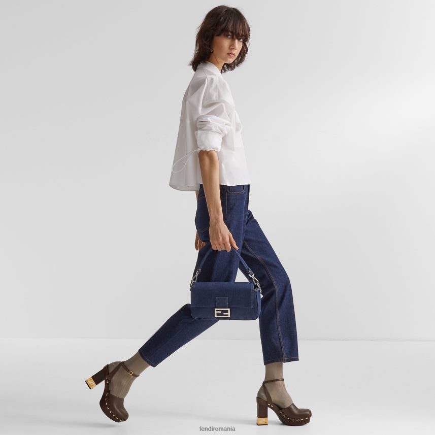pantaloni din denim albastru Fendi femei îmbrăcăminte 86084L1195