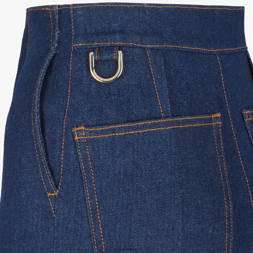 pantaloni din denim albastru Fendi femei îmbrăcăminte 86084L1196