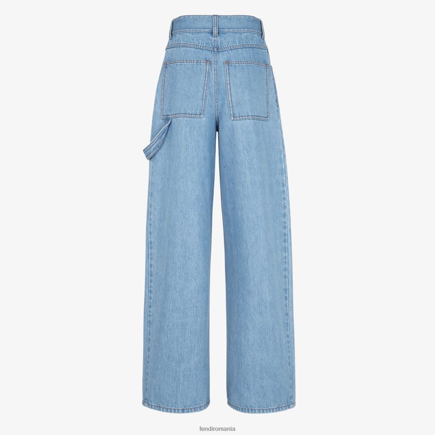 pantaloni din denim albastru Fendi femei îmbrăcăminte 86084L937