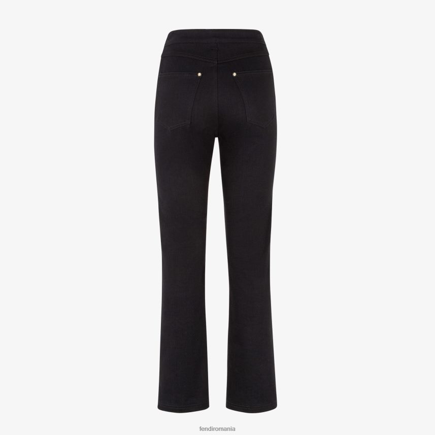 pantaloni din denim negru Fendi femei îmbrăcăminte 86084L1231