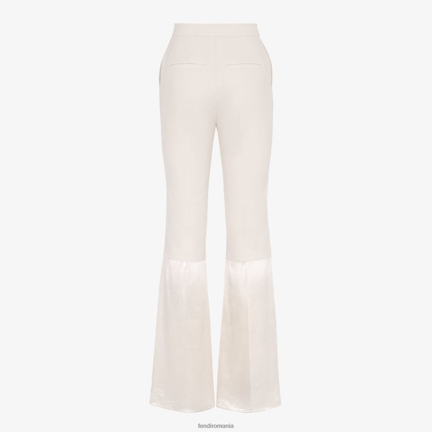 pantaloni din gabardină bej Fendi femei îmbrăcăminte 86084L1083