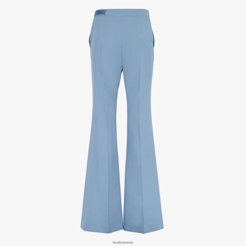 pantaloni din gabardina de lana albastru Fendi femei îmbrăcăminte 86084L1148