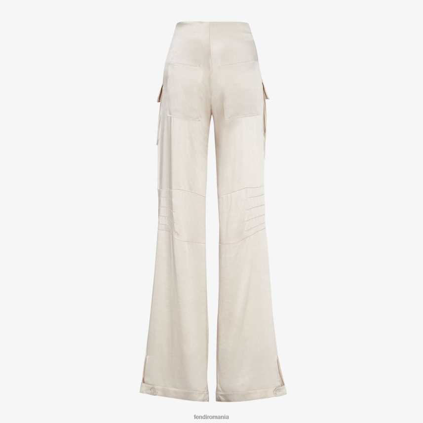 pantaloni din vascoza bej Fendi femei îmbrăcăminte 86084L1067