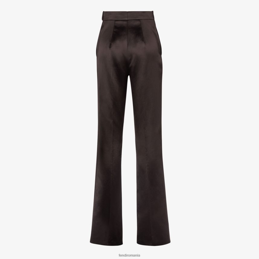 pantaloni ducesă din satin maro Fendi femei îmbrăcăminte 86084L998