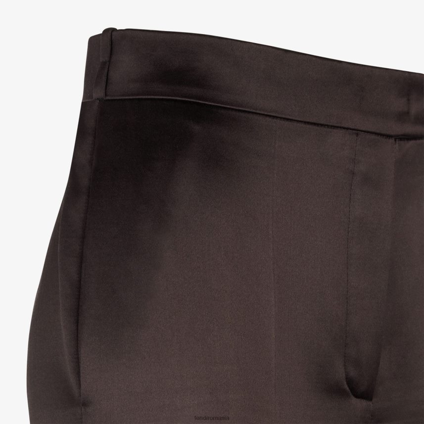 pantaloni ducesă din satin maro Fendi femei îmbrăcăminte 86084L998