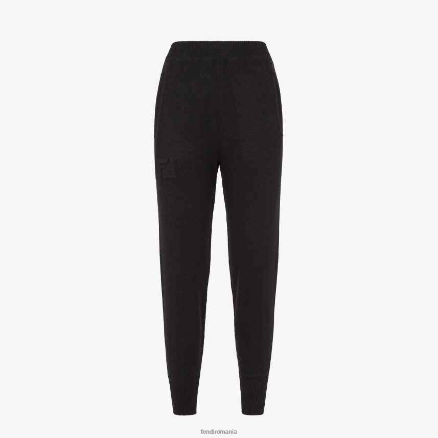pantaloni eco-casmir negru Fendi femei îmbrăcăminte 86084L1182