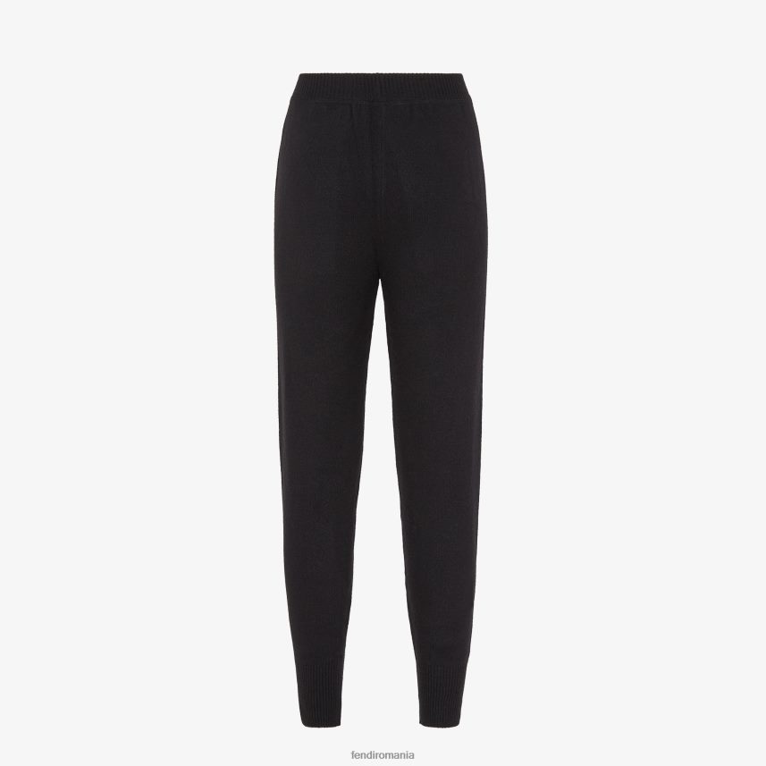 pantaloni eco-casmir negru Fendi femei îmbrăcăminte 86084L1182