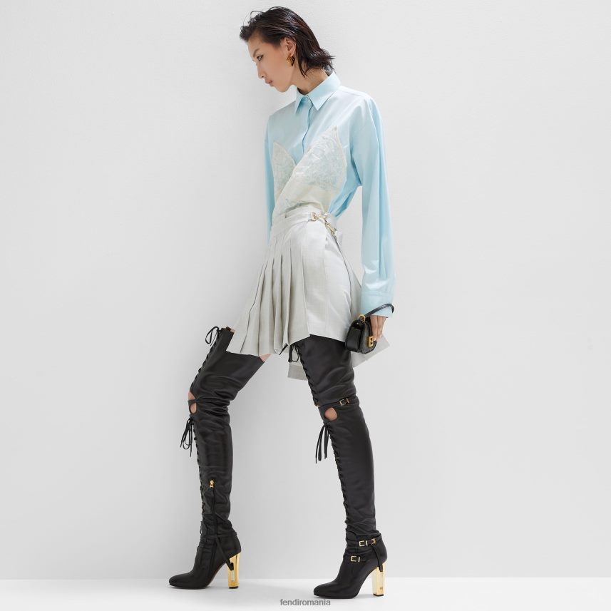 pantaloni scurți de lână alb Fendi femei îmbrăcăminte 86084L991