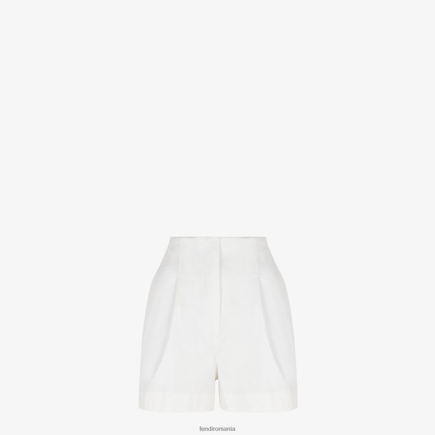 pantaloni scurți din denim alb Fendi femei îmbrăcăminte 86084L1229