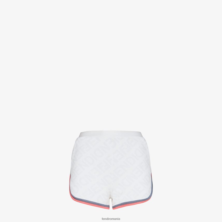 pantaloni scurți din viscoză alb Fendi femei îmbrăcăminte 86084L1036