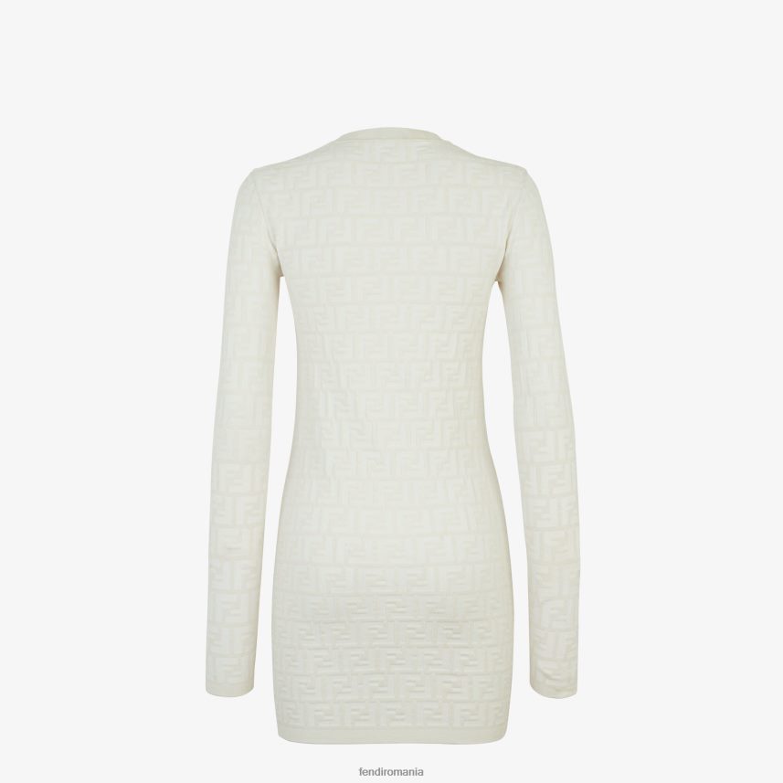 ff rochie de vascoza alb Fendi femei îmbrăcăminte 86084L993