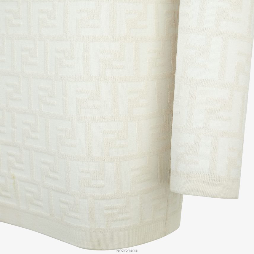 ff rochie de vascoza alb Fendi femei îmbrăcăminte 86084L993