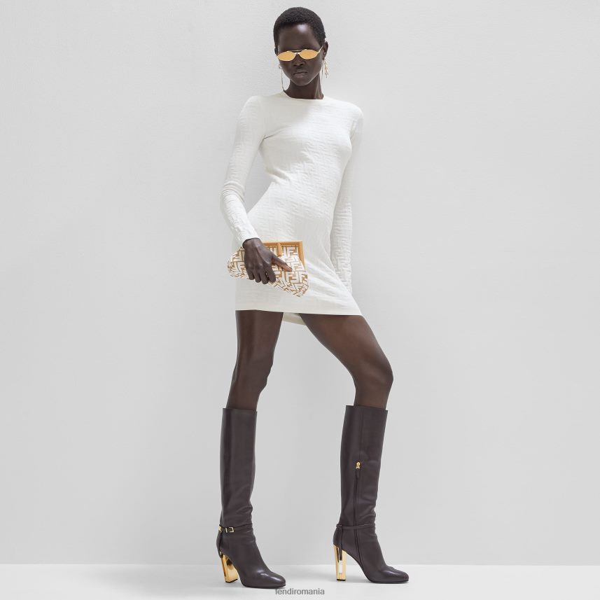 ff rochie de vascoza alb Fendi femei îmbrăcăminte 86084L993