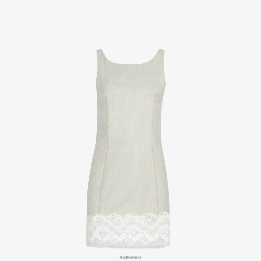 rochie de lână alb Fendi femei îmbrăcăminte 86084L940