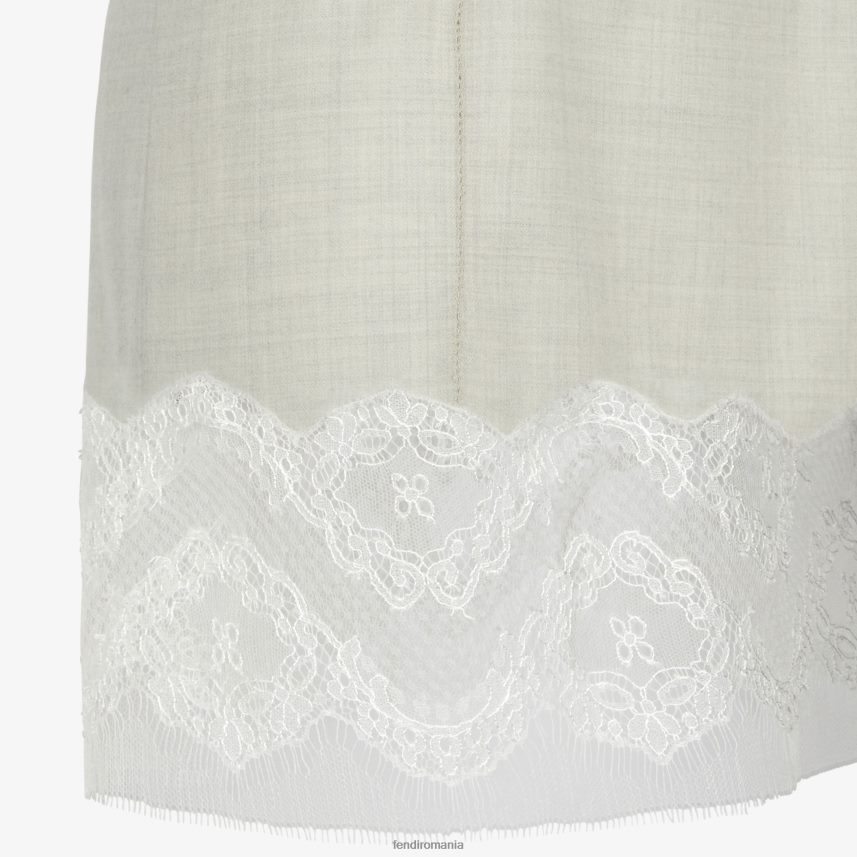rochie de lână alb Fendi femei îmbrăcăminte 86084L940