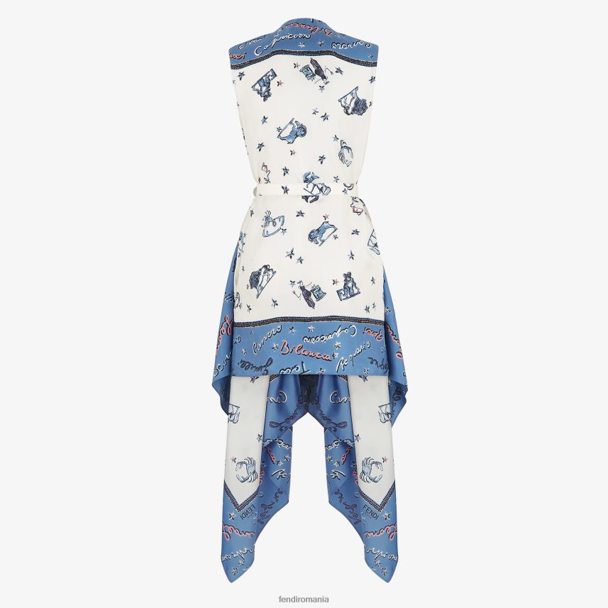 rochie de matase albastru Fendi femei îmbrăcăminte 86084L1039