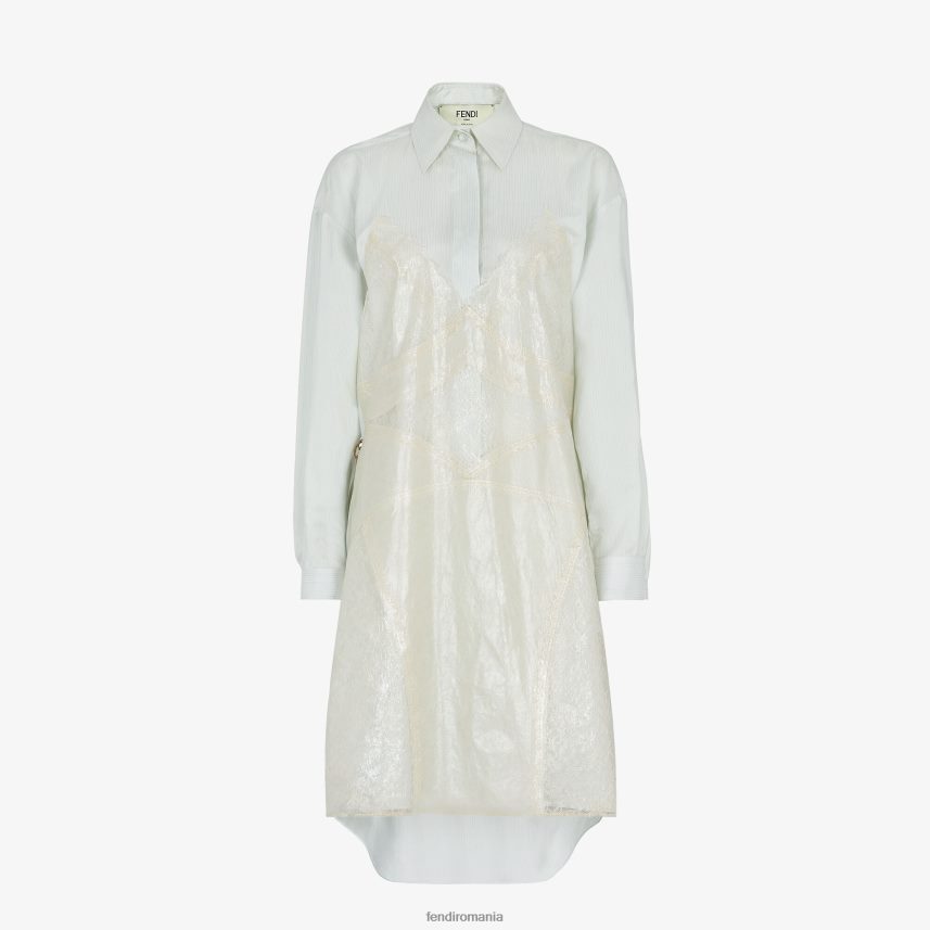 rochie de matase albastru deschis Fendi femei îmbrăcăminte 86084L965