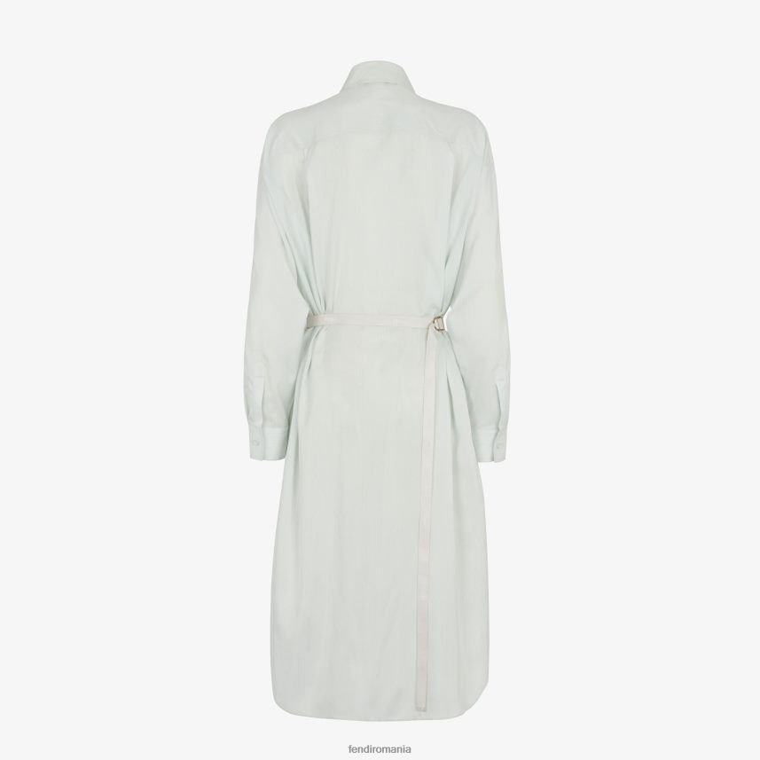 rochie de matase albastru deschis Fendi femei îmbrăcăminte 86084L965