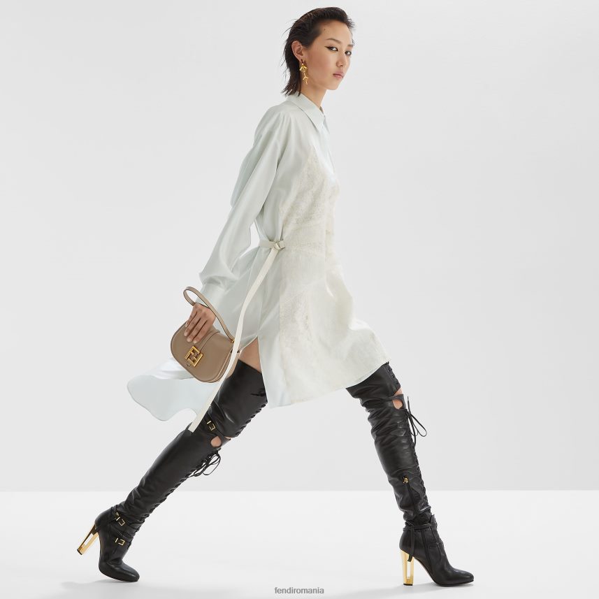 rochie de matase albastru deschis Fendi femei îmbrăcăminte 86084L965