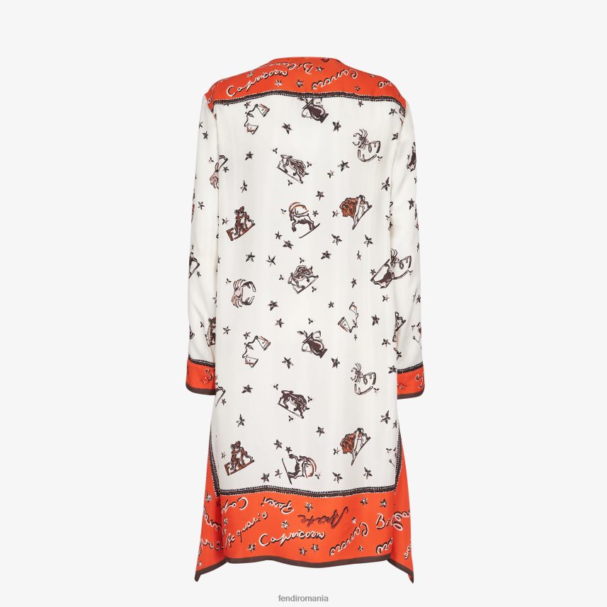 rochie de matase portocale Fendi femei îmbrăcăminte 86084L1020