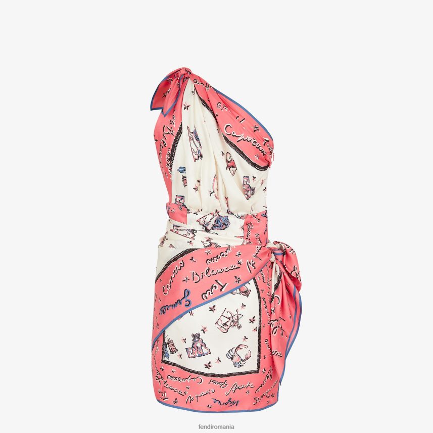 rochie de matase roz Fendi femei îmbrăcăminte 86084L985