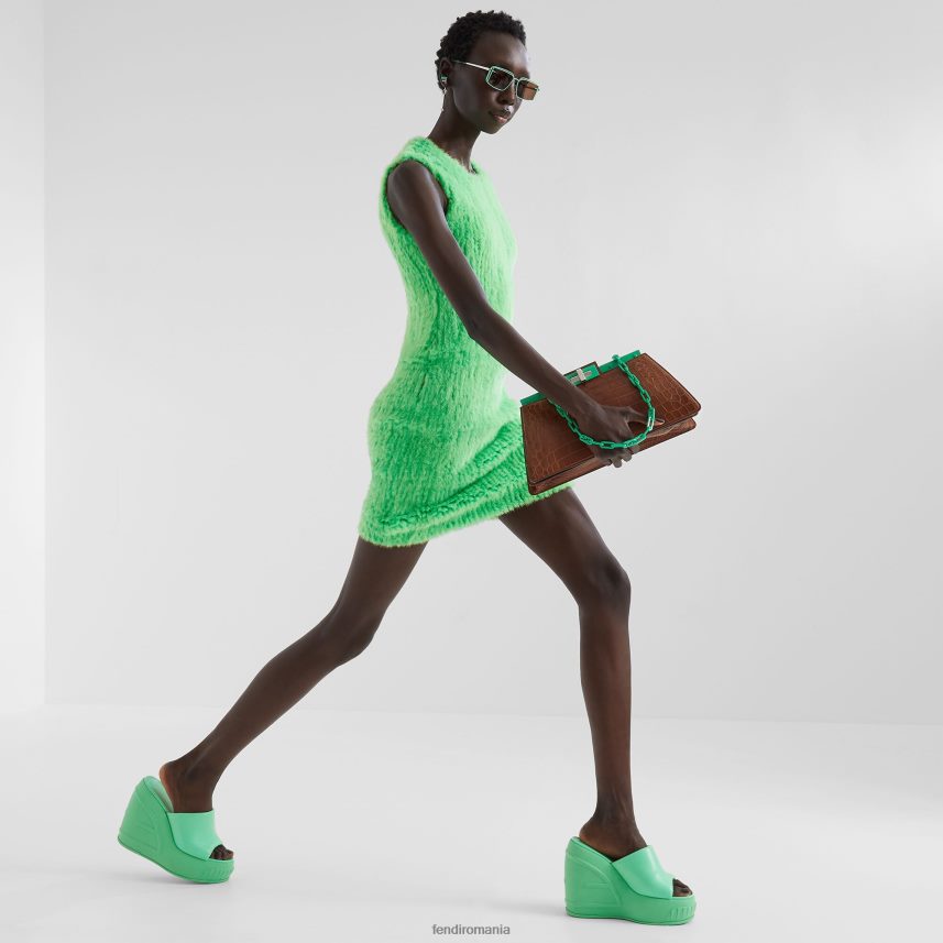 rochie de nurca verde Fendi femei îmbrăcăminte 86084L1108