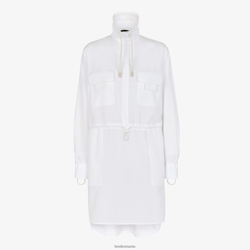 rochie din bumbac alb Fendi femei îmbrăcăminte 86084L1074