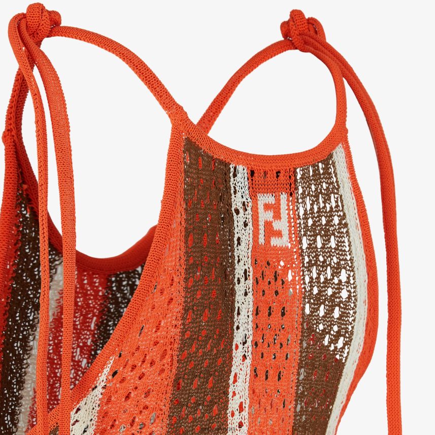 rochie din bumbac croșetat multicolor Fendi femei îmbrăcăminte 86084L1250