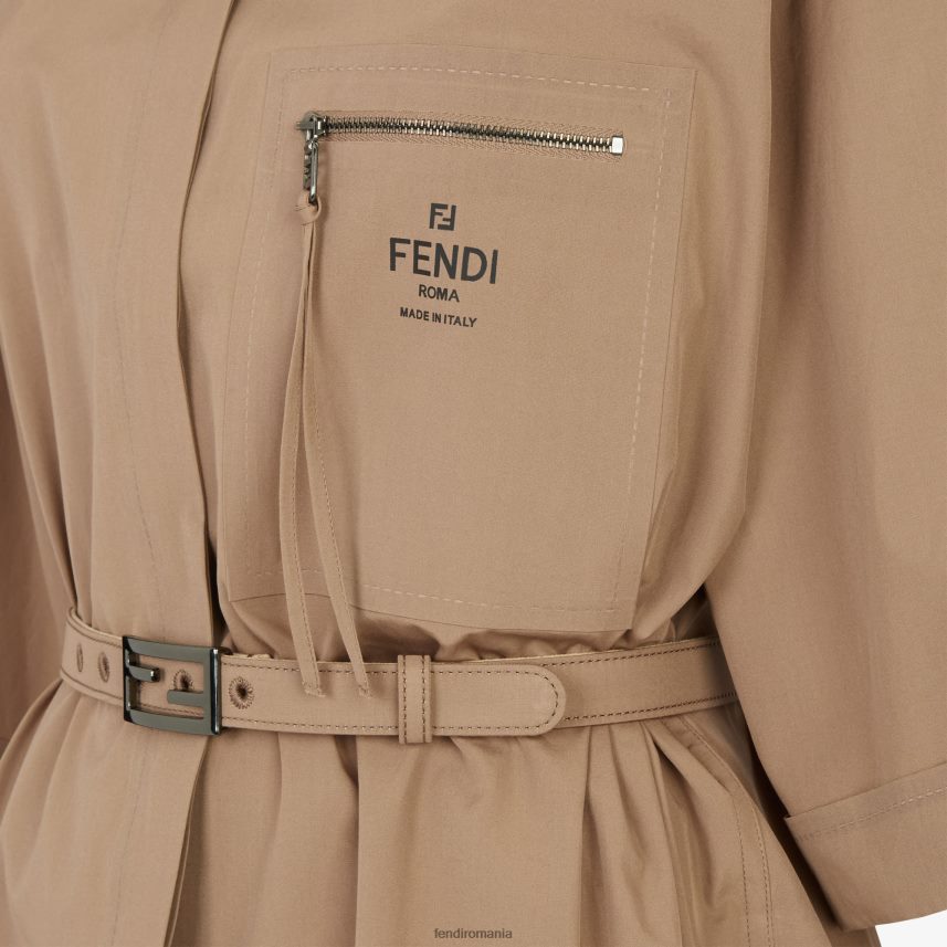 rochie din bumbac maro Fendi femei îmbrăcăminte 86084L1069