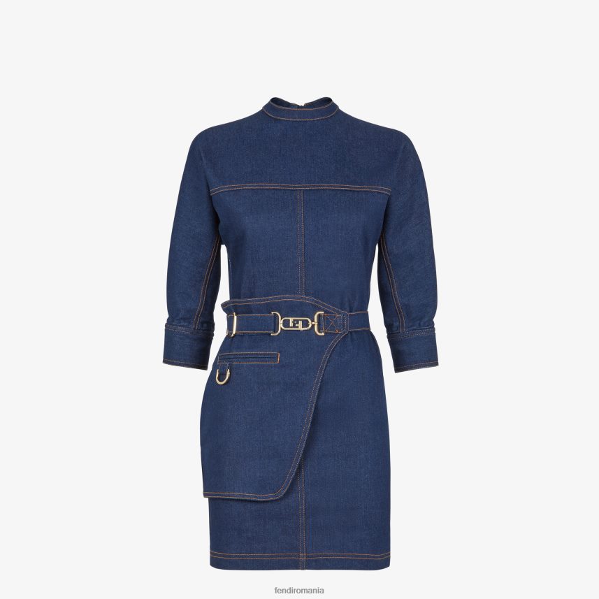 rochie din denim albastru Fendi femei îmbrăcăminte 86084L1197
