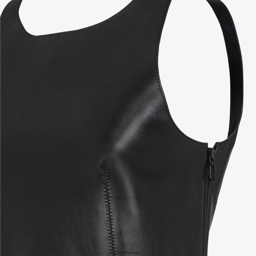 rochie din piele negru Fendi femei îmbrăcăminte 86084L943