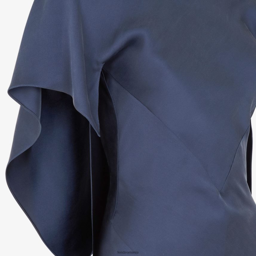 rochie din satin albastru Fendi femei îmbrăcăminte 86084L1185