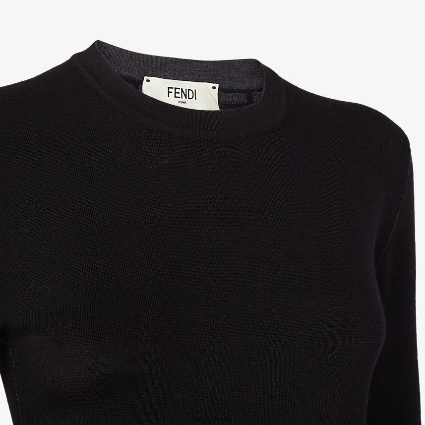 rochie din tricou negru Fendi femei îmbrăcăminte 86084L1142